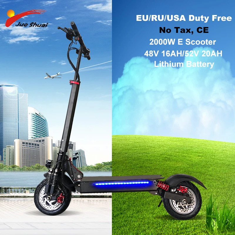  2019 10 inch e Scooter Electric Scooter 52V 2000W Electric long board Hoverboard foldable Skateboar