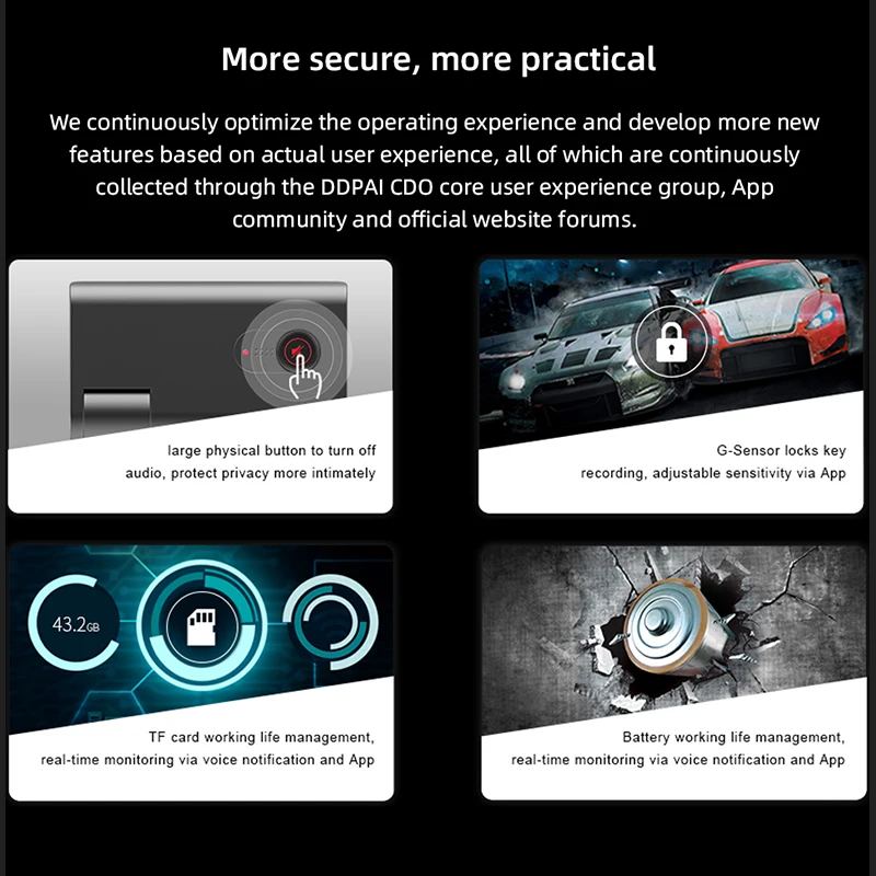 DDPai Dash Cam X2S Pro HD GPS скрытый автомобильный привод авто видео DVR Android Wifi Smart Connect