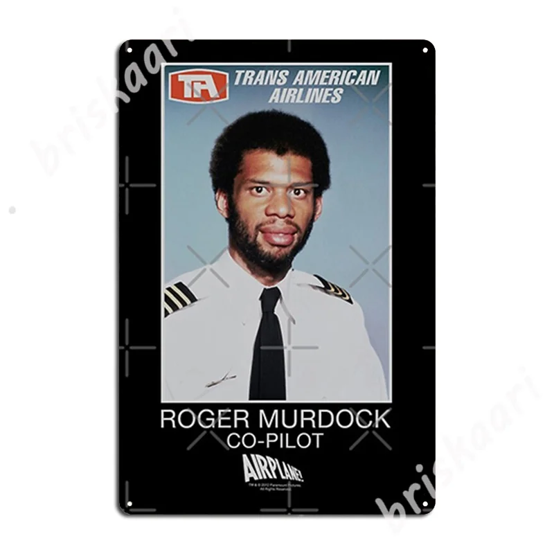 

Airplane Roger Murdock Metal Signs Garage Decoration Customize Wall pub Kitchen Tin sign Posters