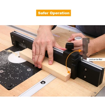 

450mm Push Handle Woodwork T Rail Mortise Backing Left Limit Stopper Push Kit for Table Saw Engraving Machine Woodworking Tool