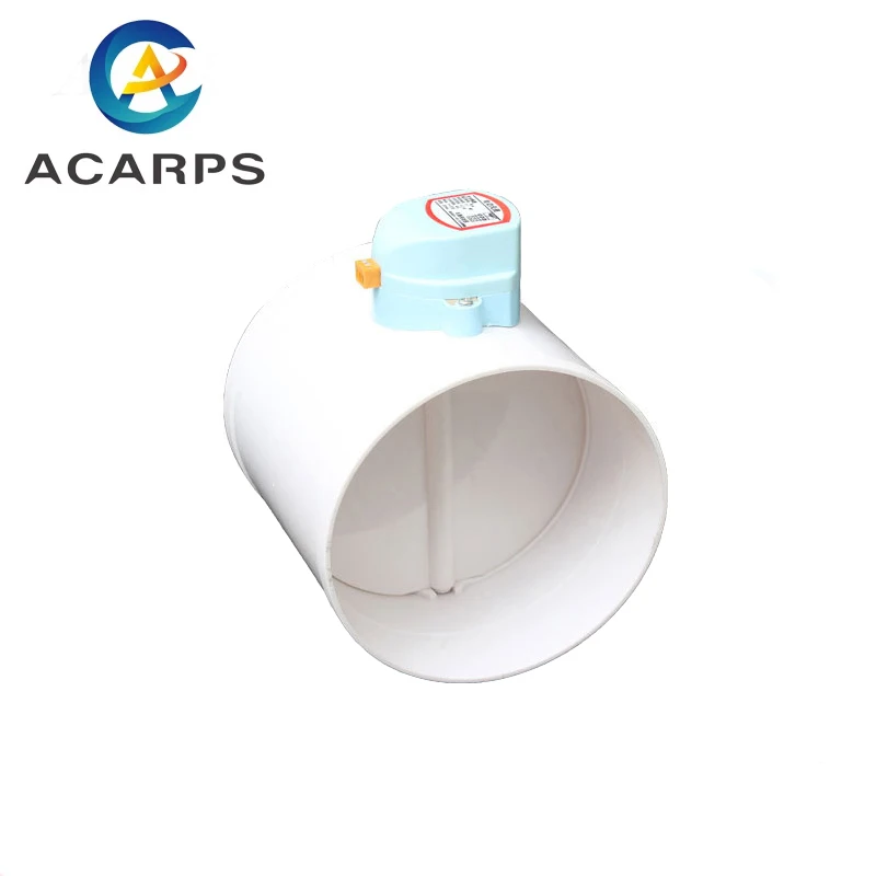 PVC 플라스틱 HAVC 댐퍼 전기 공기 밸브 전동 체크 밸브 파이프 75/110/160/200mm 220V 12V 24V