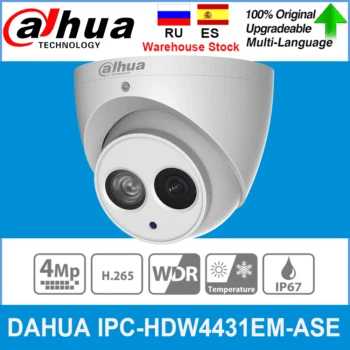 

Dahua Original IPC-HDW4431EM-ASE 4MP HD POE Built in MiC SD Card Slot H.265 IP67 50M IR IVS Upgradeable Dome IP Camera