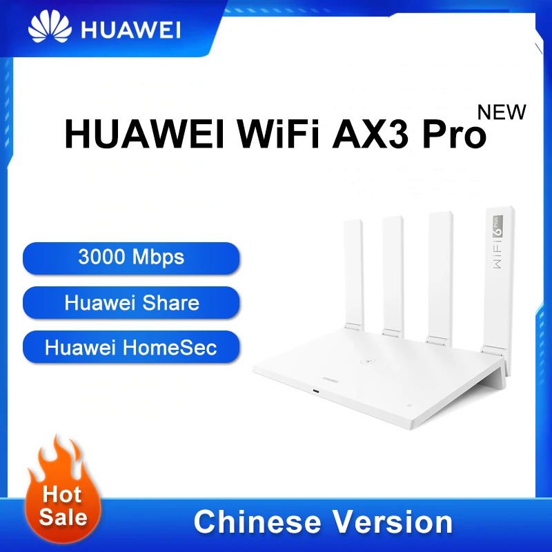 

NEW Chinese Version Huawei WiFi Router AX3 Pro Dual-Core Amplifier Wireless Router 2.4&5G WiFi 6 + 3000Mbps NFC Repeater Wi-Fi