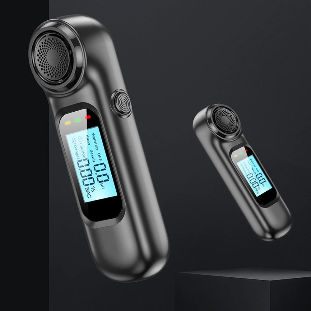 New Automatic Alcohol Tester LED Display Breath Tester USB Rechargeable Breath Alcohol Test Tool
