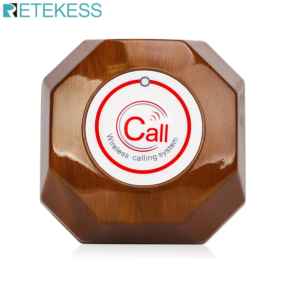 Retekess T133 433 МГц кнопка вызова передатчик звонок пейджер для беспроводной системы вызова ресторанное оборудование F9426A