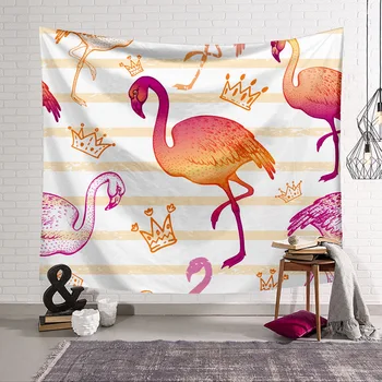 

Flamingo Tapestry 3D Printing Tapestrying Rectangular Home Decor Wall Hanging 07