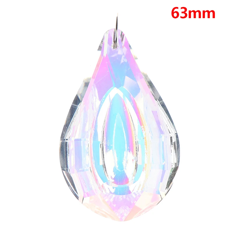 38/63/76mm Colorful Suncatcher Art Glass Drops Chandelier Pendant Light Lamp Part Hanging Prisms Crystal DIY Pendant Parts