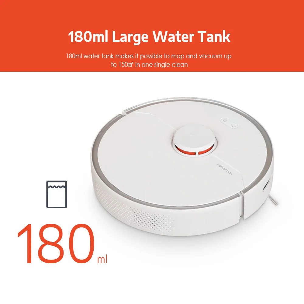 Roborock S6 Pure Smart Sweeping Robot LDS + SLAM Navigation Mode 5200mAh 2000Pa Power 460ml Dustbin