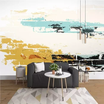 

Milofei manufacturers custom modern abstract fashion art brushstroke background wallpaper mural