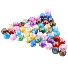 50 шт./лот, разноцветные акриловые Круглые бусины для волос, для косичек, сделай сам, дредлок, бусины, украшения для волос, аксессуары для косичек