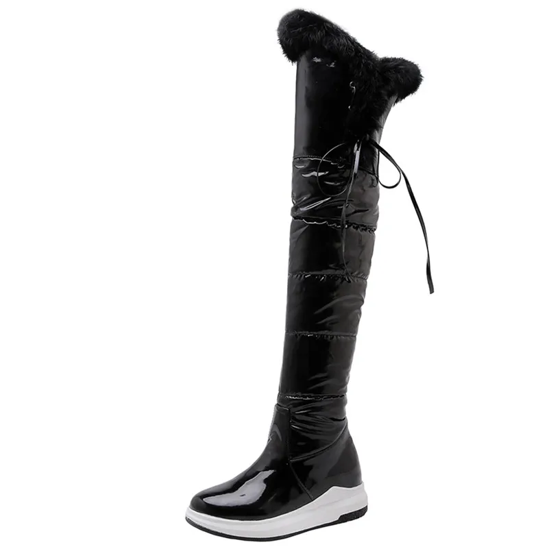 Price FEDONAS Female Classic Warm Long Boots Party Shoes Woman Winter Women Over The Knee Boots Quality Pu Leather Riding Snow Boots