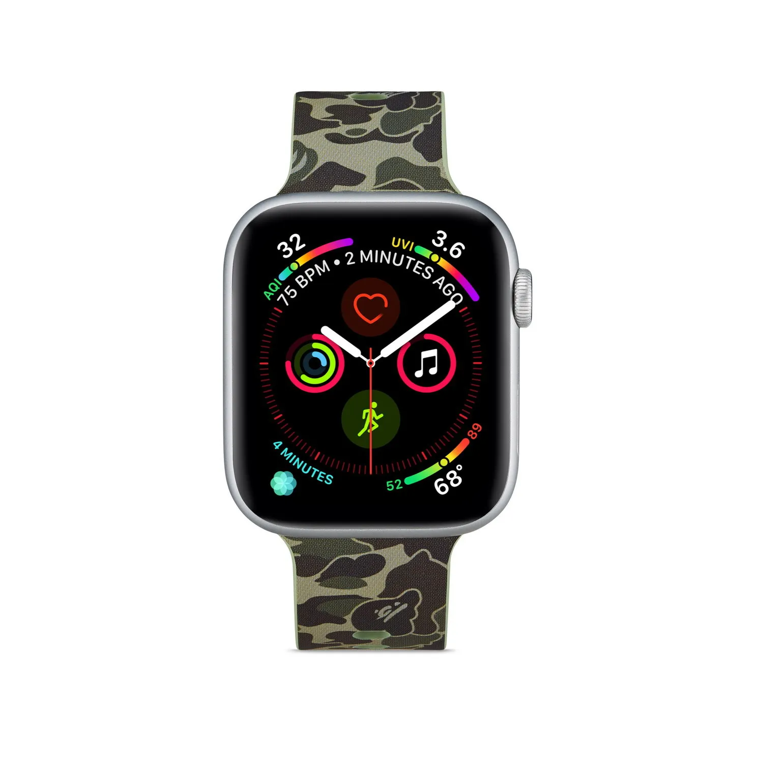 Для Apple Watch 38 мм 42 мм 40 мм 44 мм мягкий ремешок мультфильм камуфляж браслет для iwatch серии 5 4 3 2 1 Аксессуары для умных часов