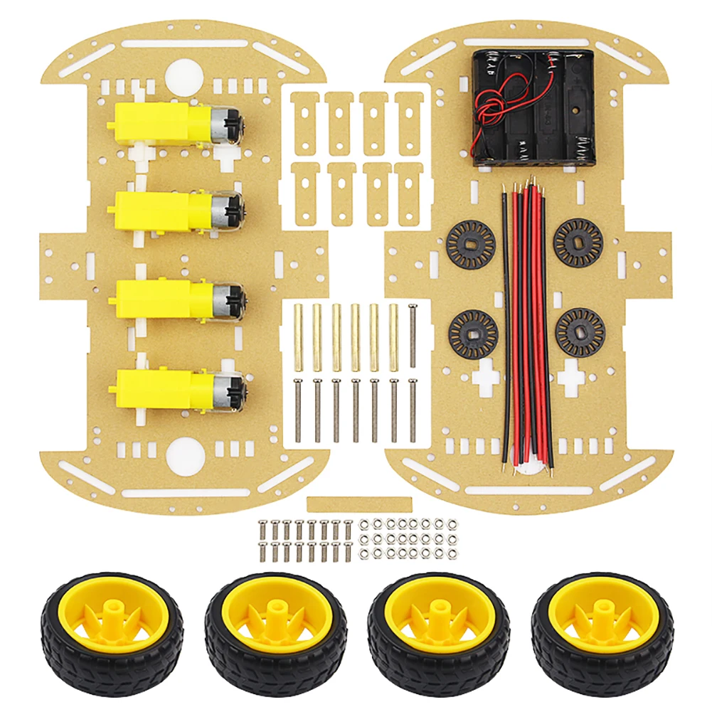 4 Wheeled Robot Car Chassis Kit Speed Encoder for Arduino