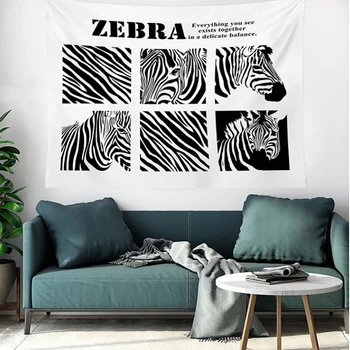 

American Style Zebra Printed Wall Blanket Tapestry Wall Haning Hippe Home Decor Super Soft Wall Carpet Tapestry Throw Towel