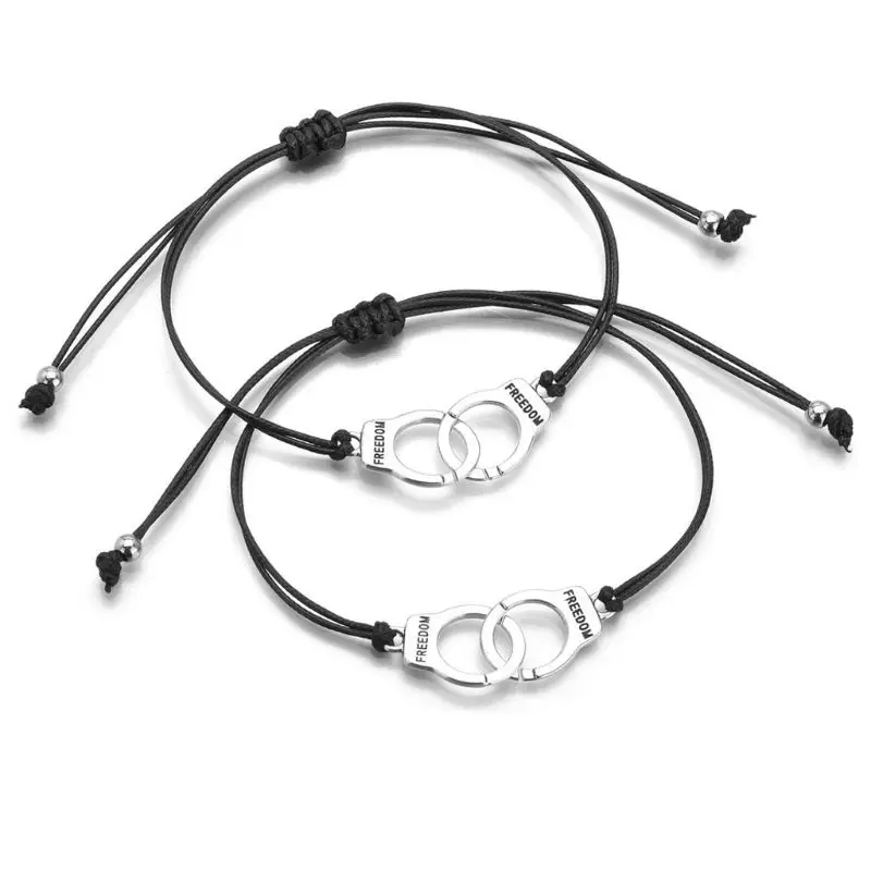 Bracelet Jewelry Handmade Police Officers Handcuffs Charm Friendship Couple