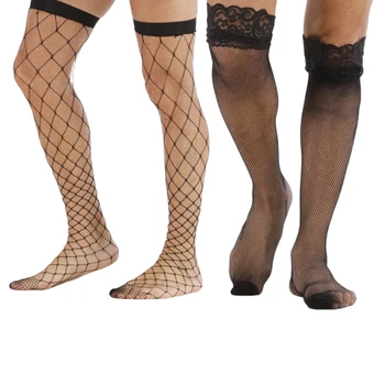 

2 Pairs Set Adult's Mesh Stockings Tights Socks Transgender Costumes Prop