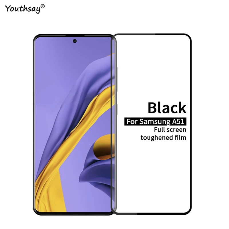 1 шт. для Samsung Galaxy A51 Защитное стекло экрана полностью клеящаяся пленка закаленное