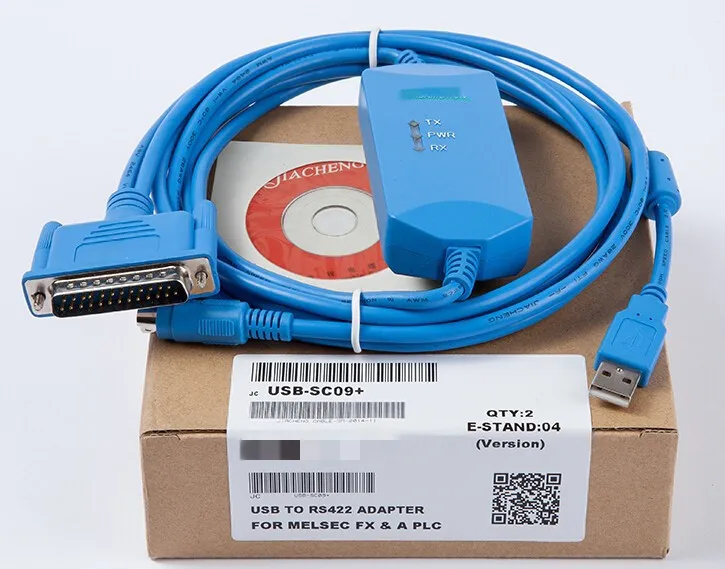 1 шт. USB-SC09 + ПЛК для программирования кабеля Mitsubishi/USB к RS422 адаптеру MELSEC FX &amp A PLC