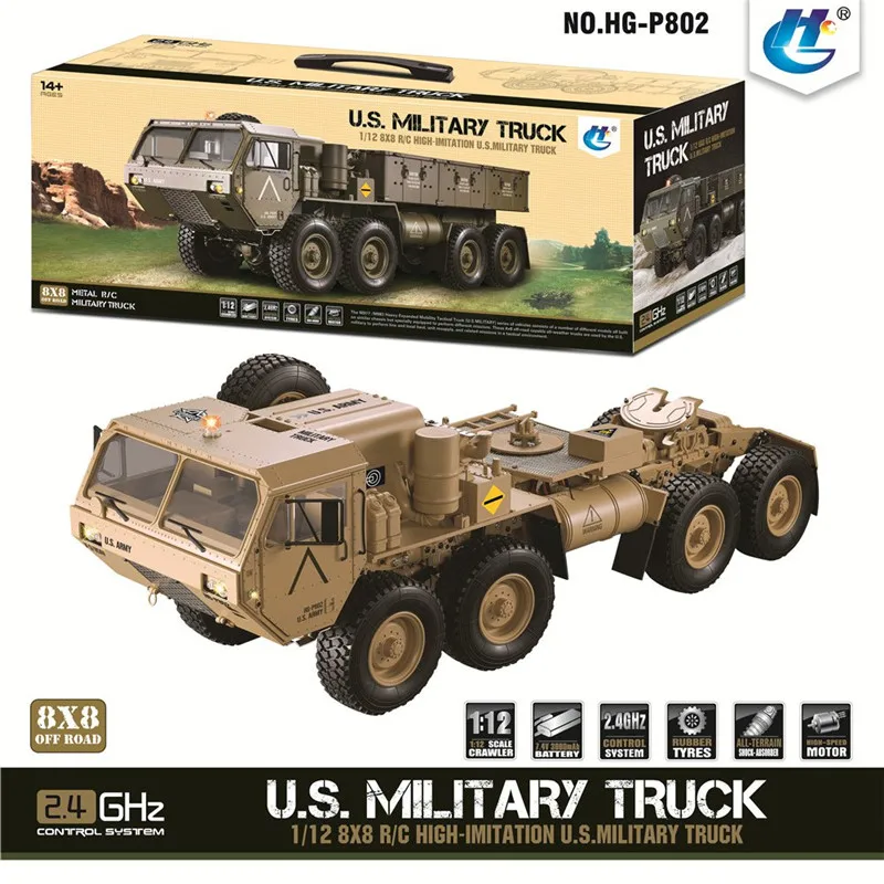 Радиоуправляемый автомобиль HG P801 P802 1:12 2 4G M983 739 мм Радиоуправление военный сша
