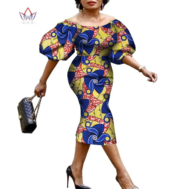 Puff sleeve ankara dress Clearance