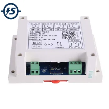 

DC 12V 5-Channel Wireless Bluetooth Relay Module APP Control 5Bit Self-locking/Momentary Switch Timer Delay Controller