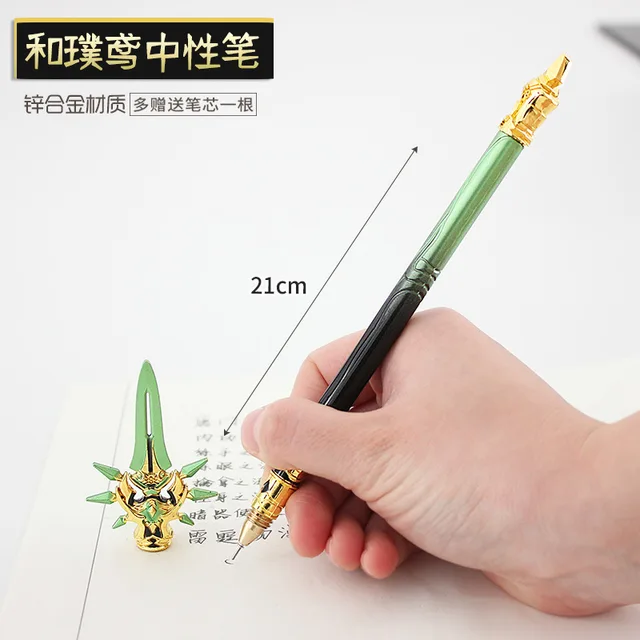Anime Genshin Impact Cosplay Stationery Weapons Tartaglia Arataki Itto Raiden Shogun Thomas Sword Sign Pens Props hepuyuan