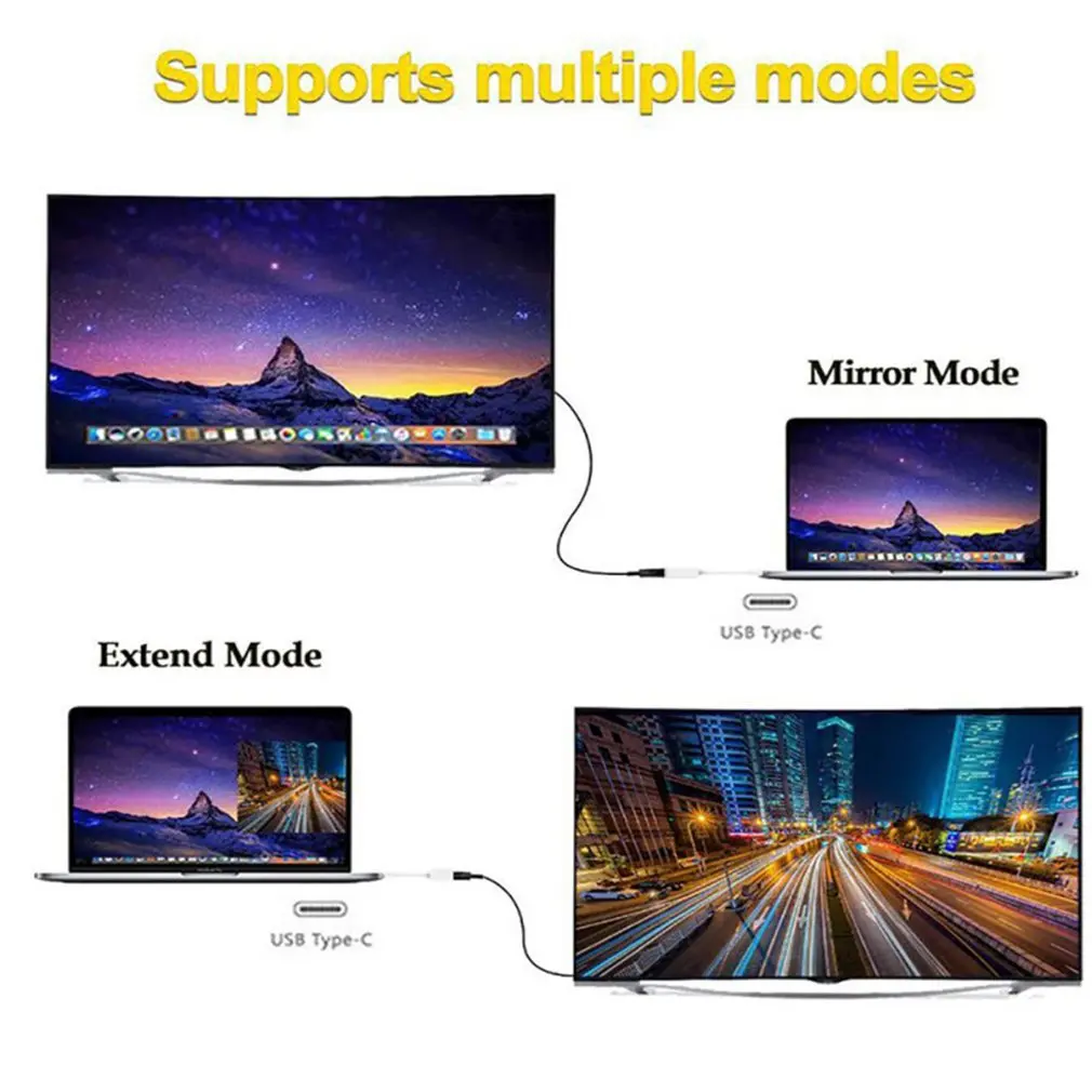 USB-C HDMI адаптер из алюминиевого сплава HDMI конвертер USBC в HDMI для MacBook Pro/iMac конвертер «Папа-мама»
