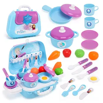 

Disney Pretend Play Kitchen Set Kitchenware Cosmetic Beauty Makeup Minnie Backpack For Children Girl Boy Birthday Xmas Gift