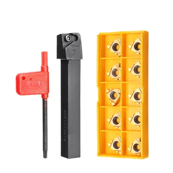 

High Quality CNC Tool Holder Boring Bar Holder with10Pcs 16ER AG60 Inserts and T15 Wrench Lathe Turning Tool