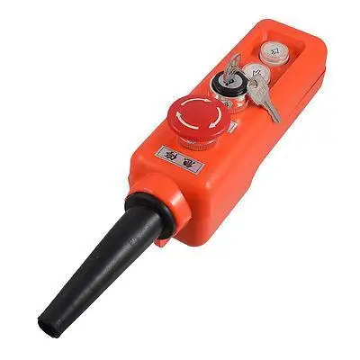 

Keylock 3 Position Selector Up Down Red Emergency Stop Hoist Push Button Switch