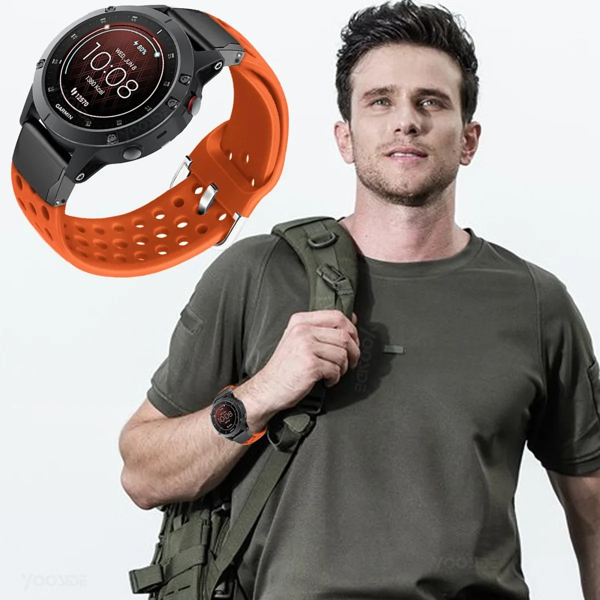 Fenix 6 Pro/Сапфировый Браслет 22 мм QuickFit силиконовые водонепроницаемые часы ремешок для Garmin Instinct, Forerunner 935/945, MARQ