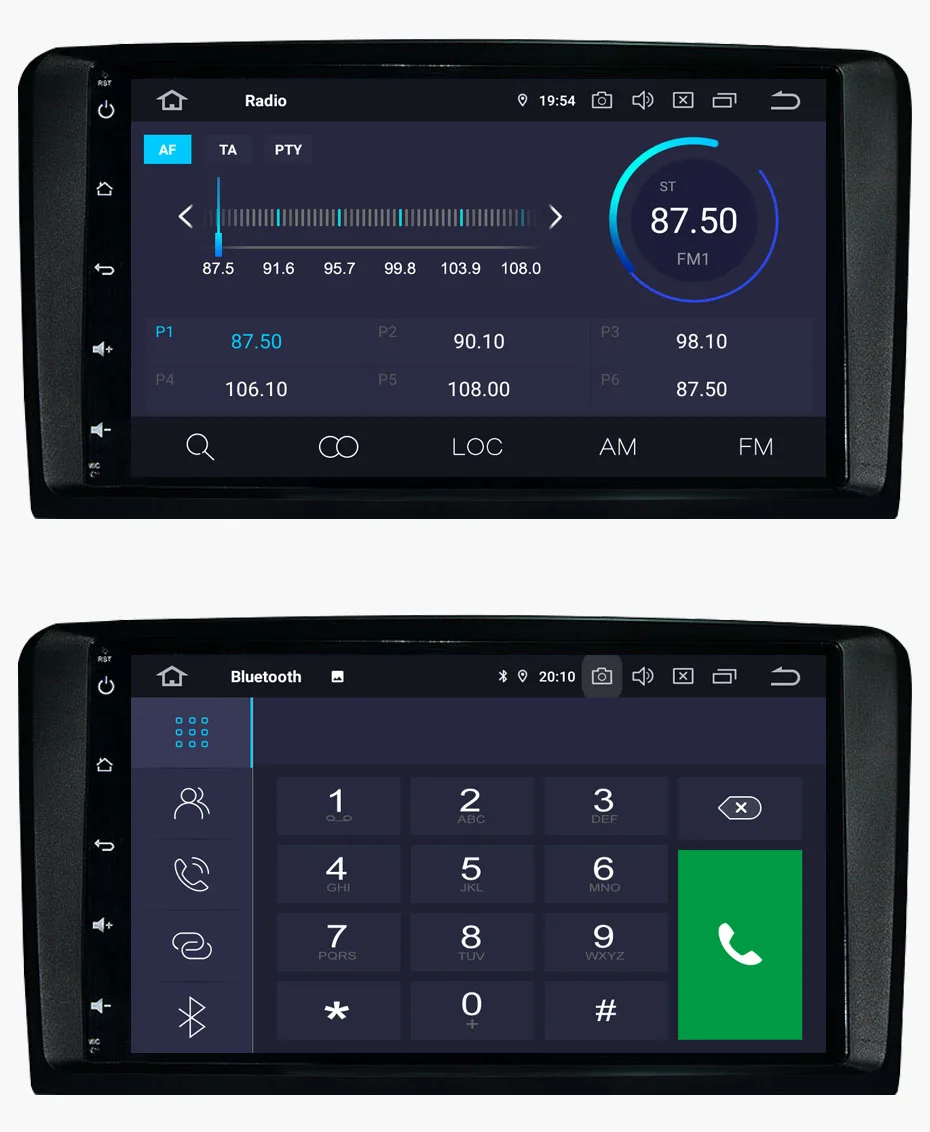 Discount KANOR 1024*600 IPS Android 9.0 2 Din Car Autoradio For Mercedes Benz W164 ML350 ML450 ML500 ML430 X164 GL320 9