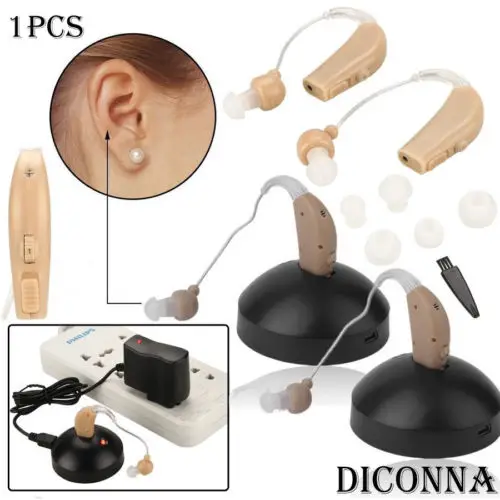 Small In Ear Invisible Best Sound Amplifier Adjustable Tone Hearing Aids Rechargeable Acousticon Sound Amplifier Earphones