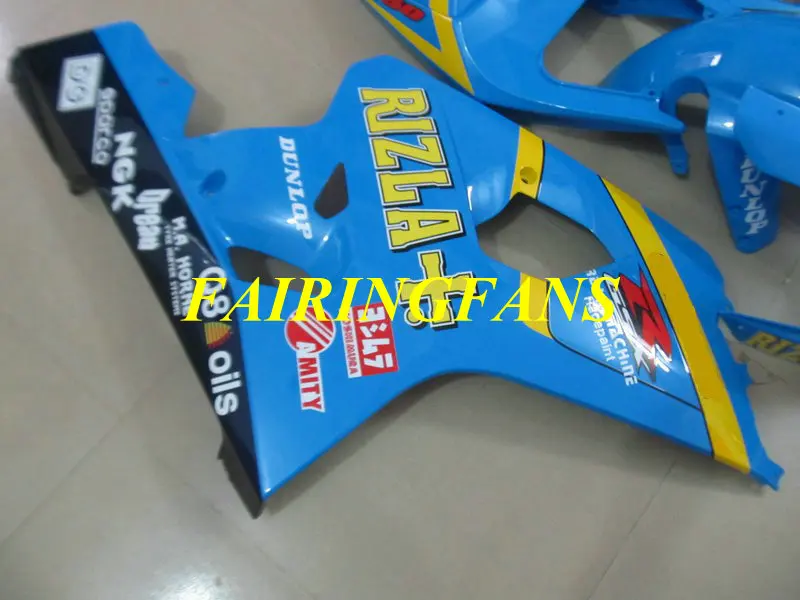 Литья под давлением обтекатель тела комплект для GSXR600 750 K4 04 05 GSXR 600 GSXR750 2004 2005 ABS синий Обтекатели кузова+ подарки SE76