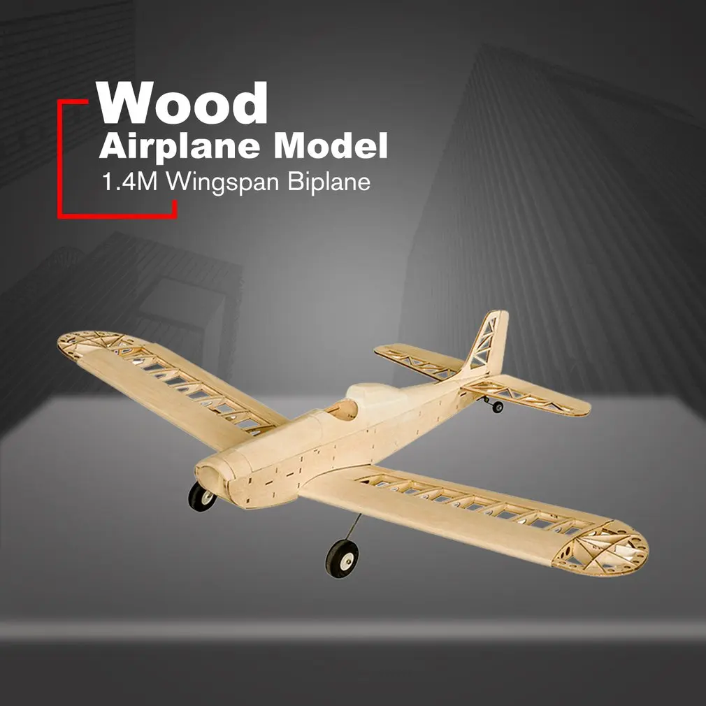 

EP GP Astro Balsa Wood Training Plane 1.4M Wingspan Biplane RC Airplane Aircraft Woodiness Model Toys DIY KIT for Kid