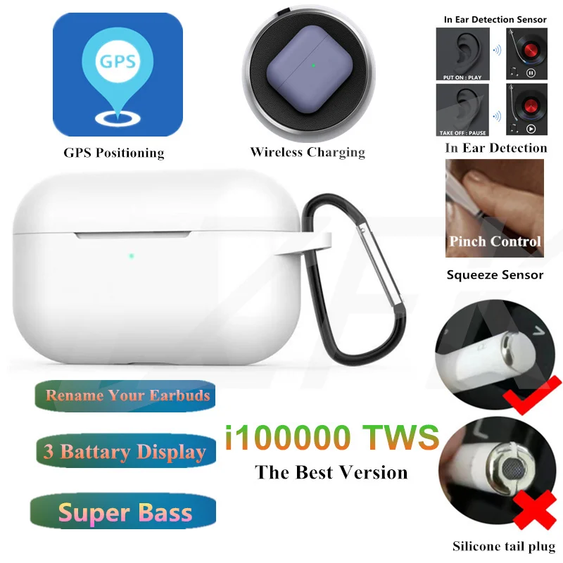 

i100000 TWS Aire 3 Pro Bluetooth Earphones 1:1 Squeeze Sensor Wireless Earbuds HIFI Stereo Mic Handsfree Touch Sports Headset