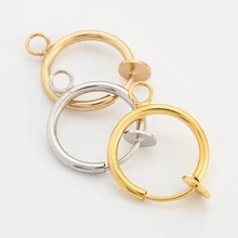 

6pcs/set Stainless Steel 3 Colors Round Earrings Hoops Accessories Charm DIY Handmade Lever Earring Hooks Findings Making