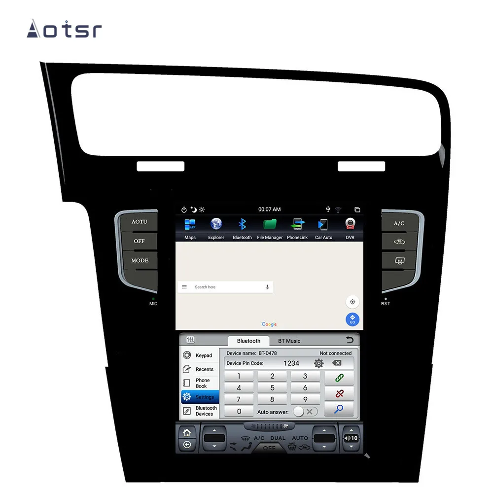 Cheap Tesla Style Android 8.1 GPS Navigation DVD Player For Volkswagen GOLF 7 2013+ Car Auto Radio Stereo Multimedia Head Unit Player 4