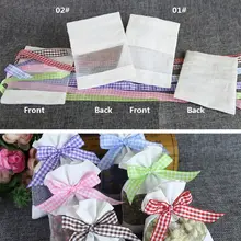 Саше пустой мешок хлопок ткань мешок марли мешки для хранения сухие цветы Семена Специи травы с лентой E65B