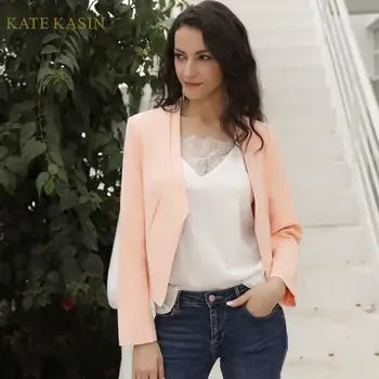 

KK Open Front Blazer For Women Long Sleeve Padded Shoulders Blazers Jackets Irregular Hem Suit Jacket Lightweight Blazer Coat