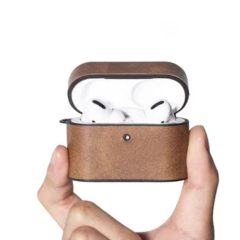 

Ultra-thin for Air Pods Soft Leather Plain Wireless Shockproof Earphone Case Cover For Airpods Pro3 Case Charging Box Skin Cover
