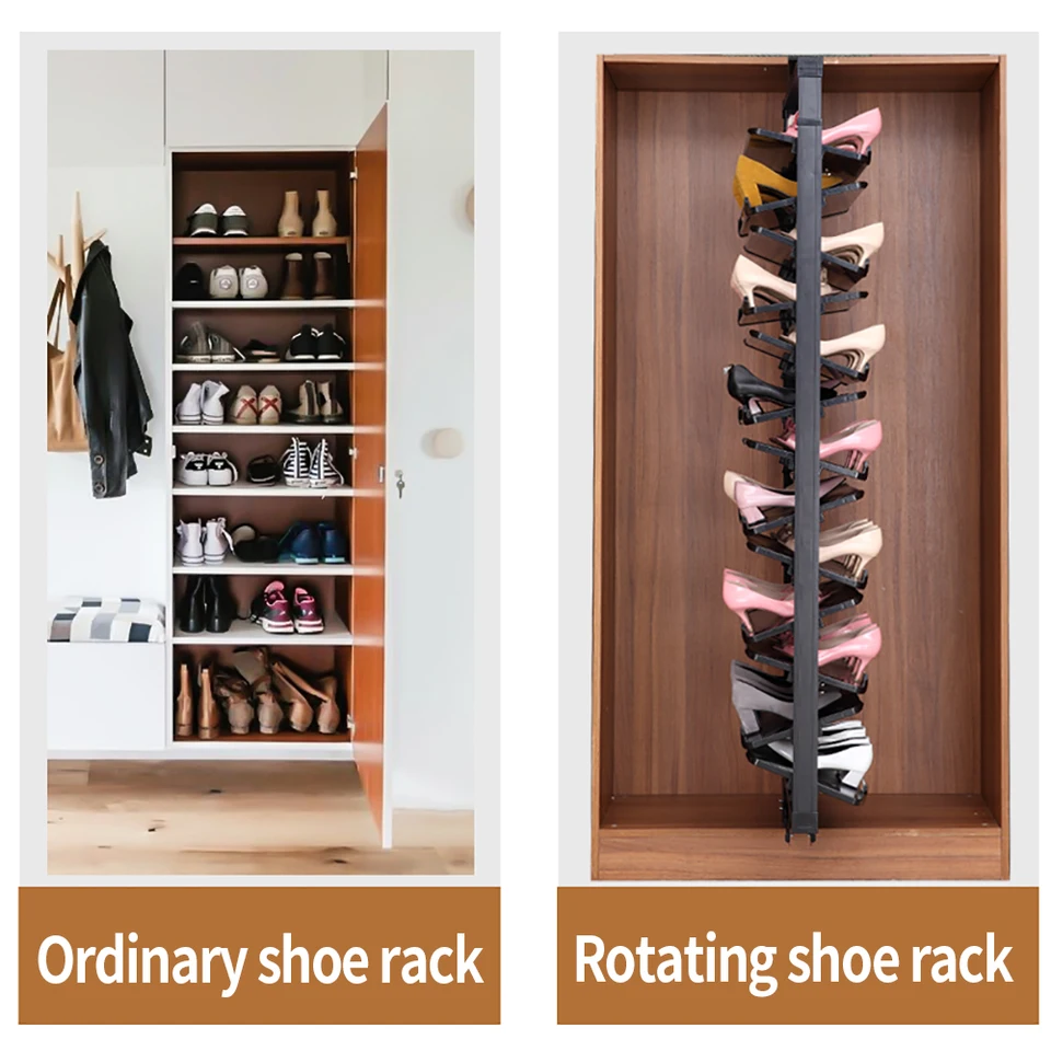 360 Degree Rotating Shoe Rack Household Multi Layer Adjustable