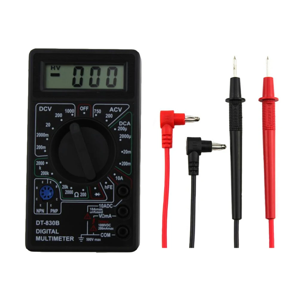 

1PCS AC/DC LCD Digital Multimeter DT830B 750/1000V Voltmeter Ammeter Ohm Tester High Safety Handheld Meter Digital Multimeter