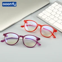 Seemfly Мода Анти-синий свет плоское зеркало анти-излучения женщин мужчин кошачий глаз рамки очки для работы за компьютером очки Новые близорукие рамки