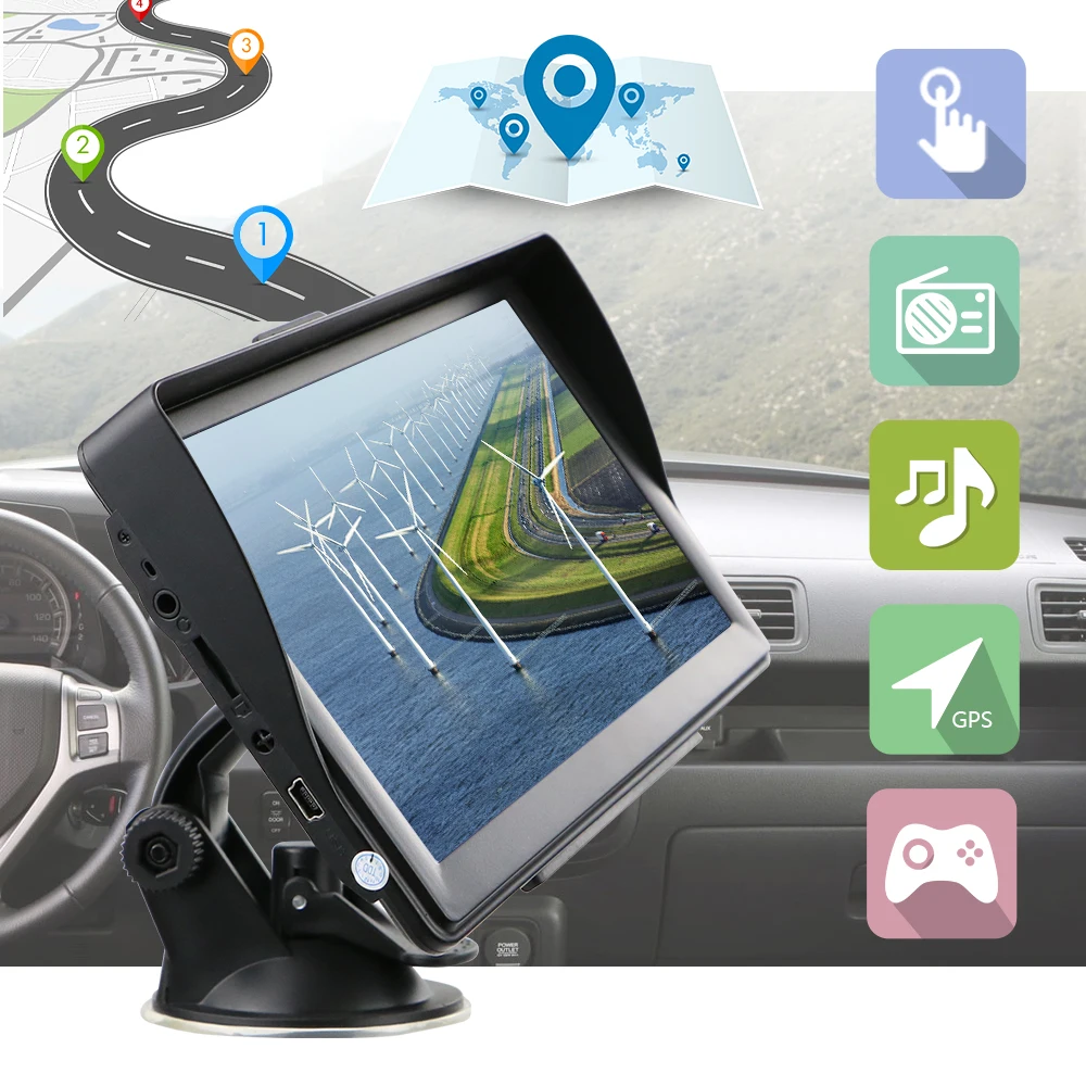 Podofo 7 Zoll HD Auto GPS Navigation Navigator Mit Karte Builtin 8GB ROM FM Radio MP3 MP4 2019 Touch bildschirm Auto Sat Nav Automobil Podofo 7 Zoll HD Auto GPS Navigation Navigator Mit Karte Builtin 8GB ROM FM Radio MP3 MP4 2019 Touch bildschirm Auto Sat Nav Automobil