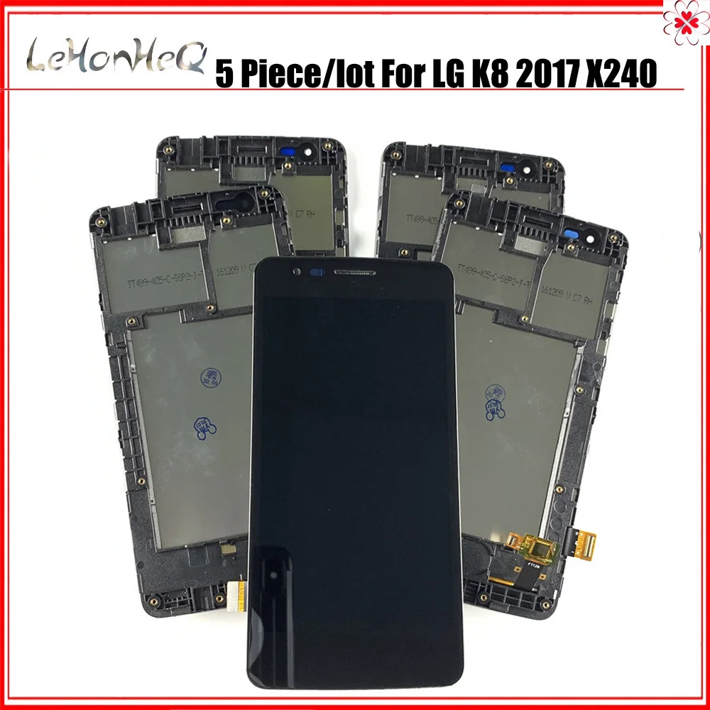 5 шт./лот ЖК дисплей для LG K8 2017 X240 X240H X240K фотография с рамкой|Экраны мобильных