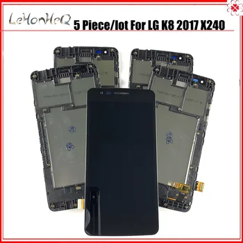 

5 Piece/lot LCD For LG K8 2017 X240 LCD Display X240H X240K Touch Screen Digitizer Assembly With Frame