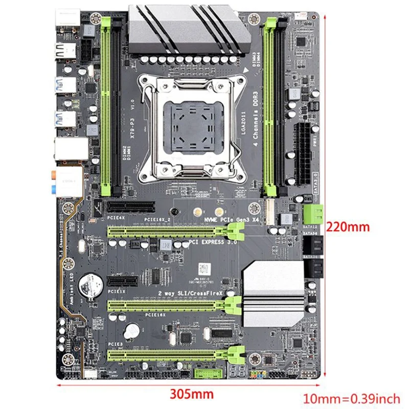  ABKT-X79-P3 QUAD Channel Deluxe X79 Motherboard ATX USB3.0 SATA3.0 LGA2011 Gaming Motherboard Suppo