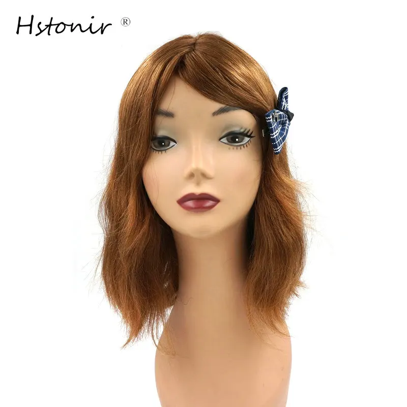 Hstonir 30 # Кошерный парик сертификат Европейский Реми волосы с взрыва натуральный