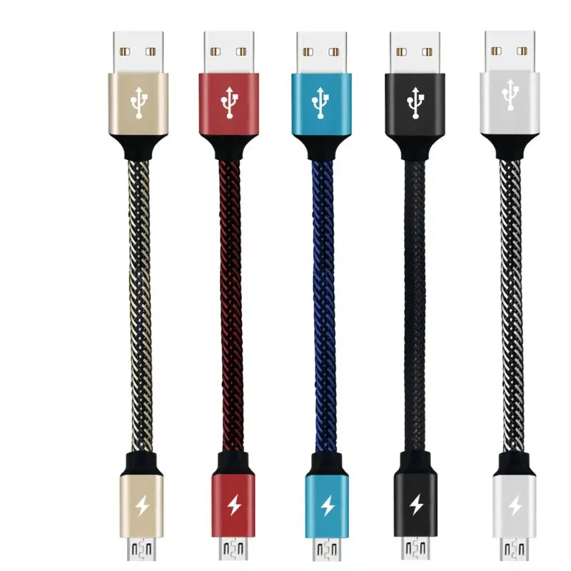

30cm 3A Fast Charger Cable Micro USB Braided Power Bank Cable For Samsung Galaxy S7 S6 Xiaomi Huawei Android Smart Phones Tablet
